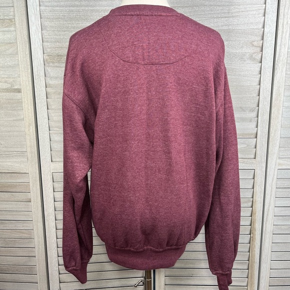 PACIFIC & CO Virginia Beach Embroidered Crewneck Sweatshirt Cranberry Heather-S - Picture 2 of 2